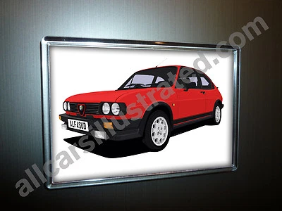ALFA ROMEO ALFASUD Ti FRIDGE MAGNET LARGE. CHOOSE YOUR CAR COLOUR. - Image 1 of 2