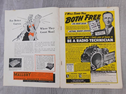 Radio Craft Radio-Electronics AUG 1948 Television Radio Boyce Vintage Magazine - Picture 2 of 12