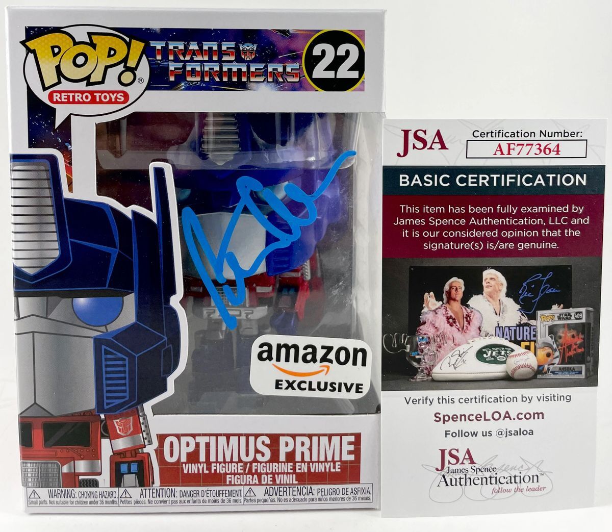 Peter Cullen Autographed Signed Transformers Optimus Prime Funko POP #22 JSA COA 