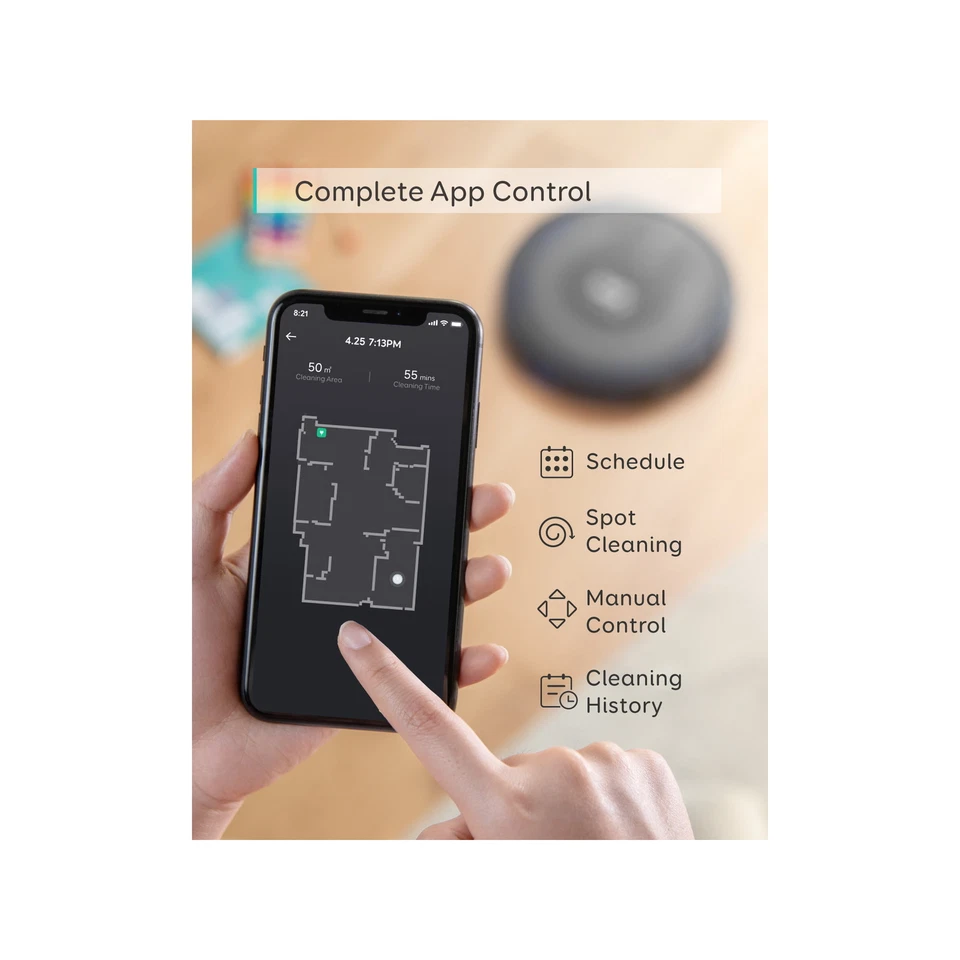 eufy RoboVac G30 Verge Robot Vacuum Cleaner Wi-Fi Home Mapping 2000Pa |Refurbish - Image 4 of 4