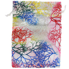 White Coral Organza Gift Bags Multiple Sizes in Sets of 20, 50 or 100