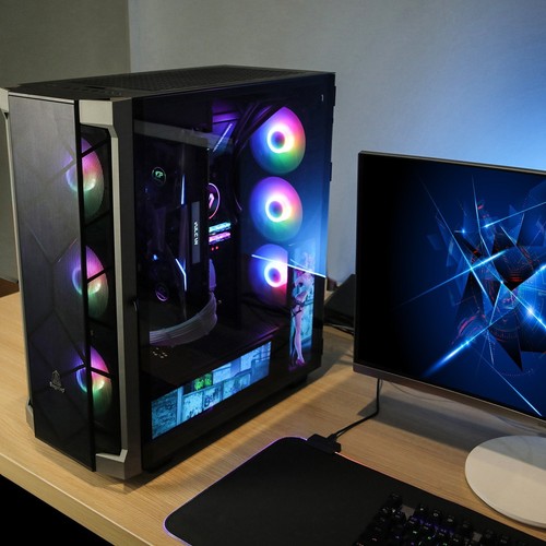 Segotep Phoenix T1 E-ATX Full-Tower PC Gaming Desktop Case Tempered Glass Panel - Picture 11 of 13
