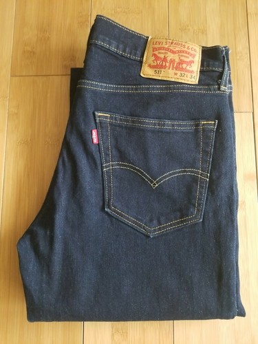 Men's Jeans, Levi's 511, Dark Blue, W32 L34 Slim fit, Zip Fly, Water Less.  | eBay