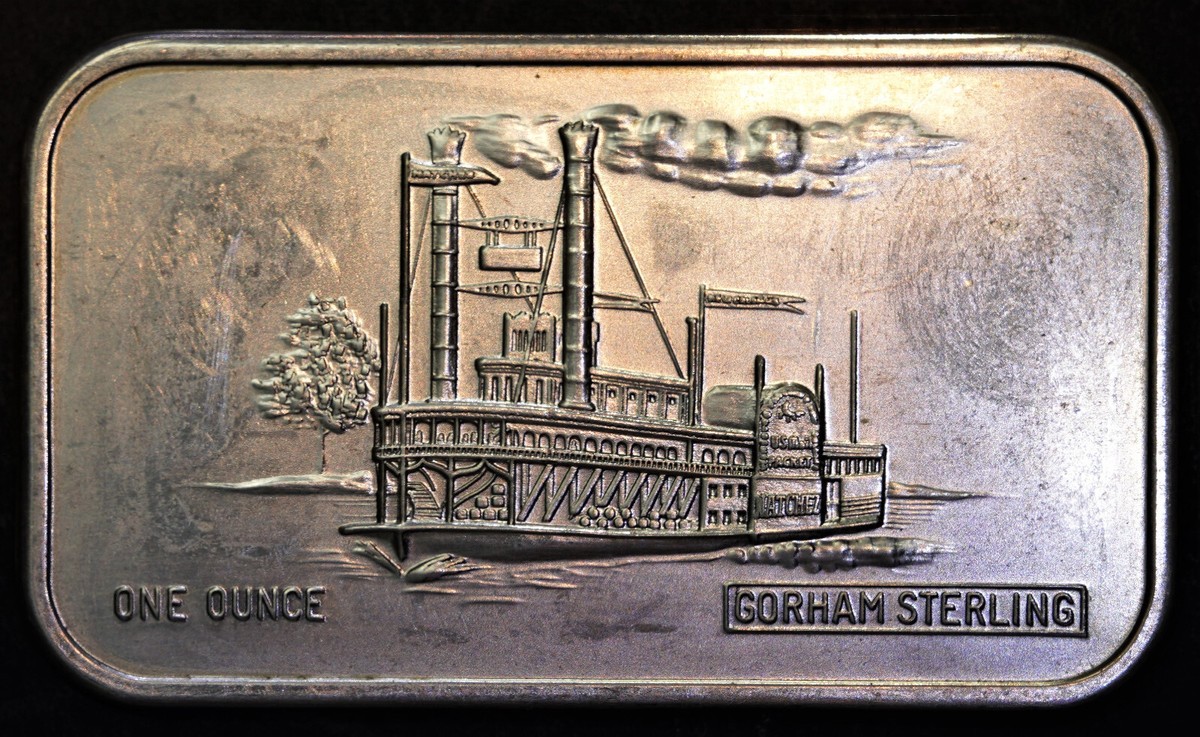GORHAM STERLING steam ship river paddle boat Providence RI 1oz