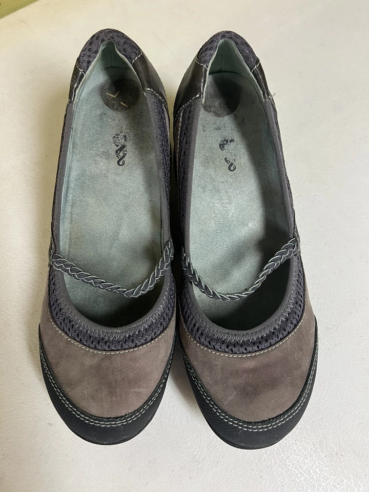 Zapatos sin cordones Ahnu Olivia Mary Jane Wedge para mujer talla 6 de cuero Vibram Foto 2 de 4