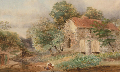 Attrib. David Cox Jnr. ARWS (1809-1885) - Aquarell, Wasser Sammeln