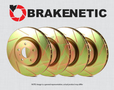 Frontrear Brakenetic Sport Slotted Brake Disc Rotors Evo 8 9 Bsr79773