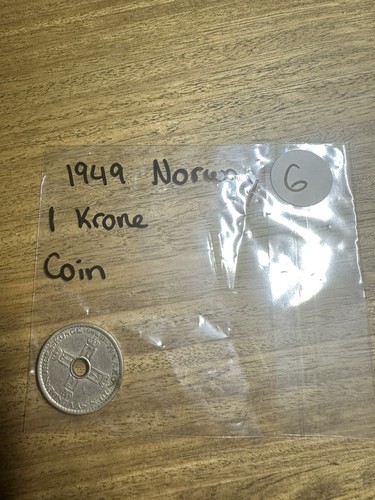 Norway 1 Krone 1949 Coin - Picture 3 of 3