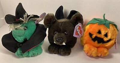 Pumpkin Witch Bear Pop Up Hand Puppet - 1995 Plush Creations - 90s