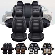 For Jeep Cherokee 2014-2023 Car Seat Covers Full Set PU Leather Cushion Pad Mat