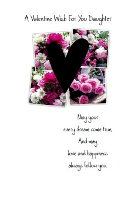 A Valentine Wish For You Daughter - Valentines Greeting Card - 26801