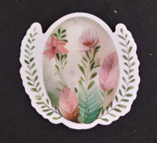 Floral Easter Egg Easter Sticker 2" x 2.18" AJ 