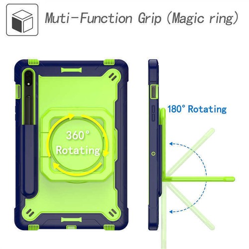 For Samsung Galaxy Tab S8 S9 S10+ Tablet Case Kids Shockproof Rotate Stand Cover - Picture 54 of 93