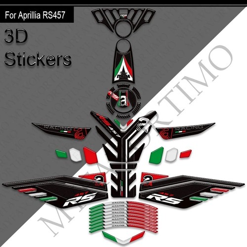 For Aprilia motorcycle RS457 RS 457 fuel tank pad knee pad wheel sticker 2024-25 - Picture 16 of 16