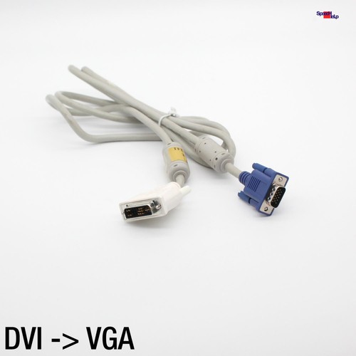 DVI TO VGA SVGA CABLE KABEL 1.8M METER DISPLAY MONITOR TFT LCD TV LED - Afbeelding 1 van 1