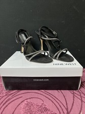 Women’s Nine West Black Sparkly Heels Style-Black And Silver- NEW SZ 7.5