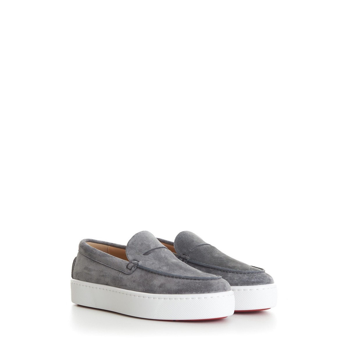 ＊Christian Louboutin＊ Paqueboat スエードシューズ Paqueboat suede boat shoes in beige - Christian Louboutin