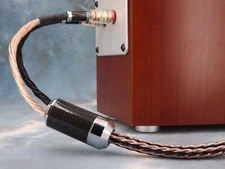 Maze Audio Braided Litz Speaker Cables 8ft OFC Black/Copper Banana/Banana Pair