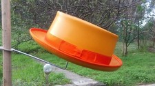ORANGE AND LEMONS COLORED LEATHER SHOWBIZ ORANJE PORK PIE / SKA / MUSICIANS HAT 