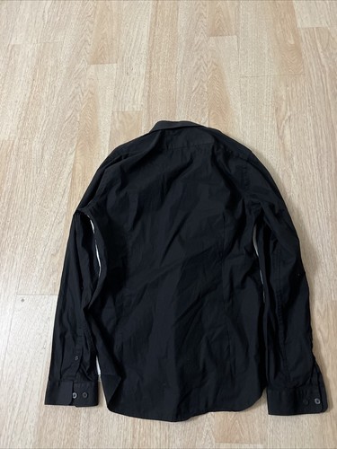 Express Mens Black And White Long Sleeves Size Large Extra Slim Fit - Picture 8 of 11