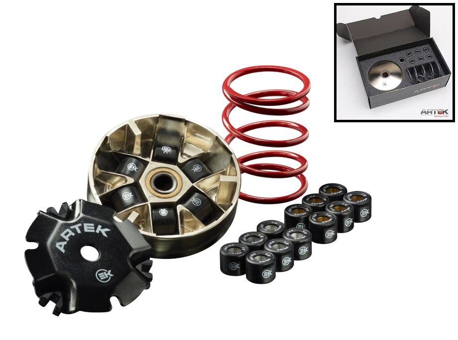 Variateur haut de gamme Artek K2 Evo Racing en aluminium usiné pour Peugeot 50