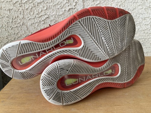 Nike Lunar Hyperquickness 652775-606 Red Silver Basketball Shoes Men's 9 - Picture 13 of 15