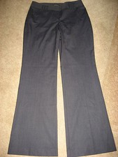 Womens Gray EXPRESS Stretch Dress Pants 6 Long