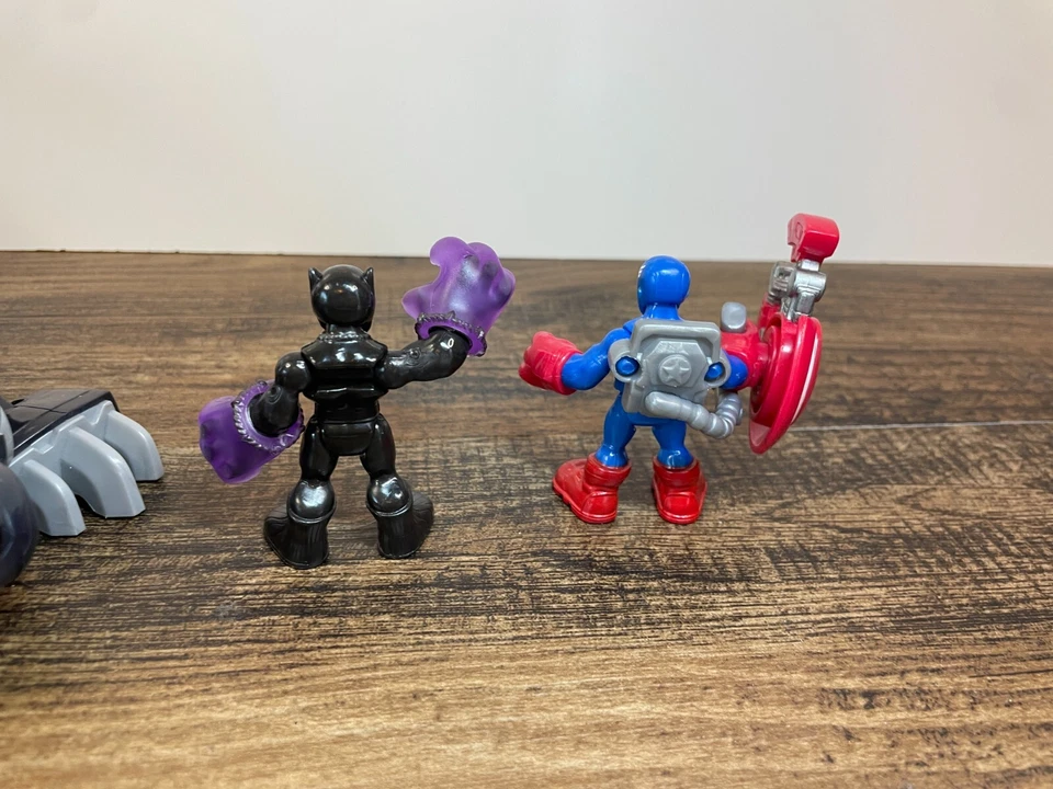 Figuras COMPLETAS Playskool Heroes Power Paw Black Panther y Capitán América Foto 3 de 4