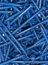 1/4" X 3-1/4" Hex Washer Head Masonry Concrete Screw Tap Con Anchor Blue