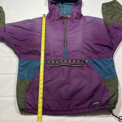 Vtg LL Bean Thinsulate Anorak Jacket Colorblock Aztec Women’s M 80’s USA Faded - Picture 13 of 16