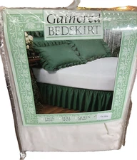 Levinsohn Gathered Bedskirt CAL KING Bone White NEW in Package Retail Price: $50
