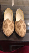 SHERWANI SHOES Beige colour Handmade ethnic Men's Mojari / jutiya / flat shoes f