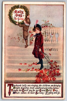 Rally Day Baltimore Maryland MD Posted 1914 Presbyterian Sunday School Postcard