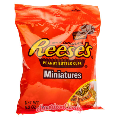 Erdnussbutter Bonbons: 4x 131g Reese's Peanut Butter Cups Miniatures  53,42 /kg