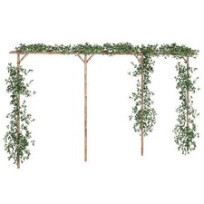 itzcominghome Bamboo Garden Arch Pergola Arbour Plants Flower Trellis Climbing