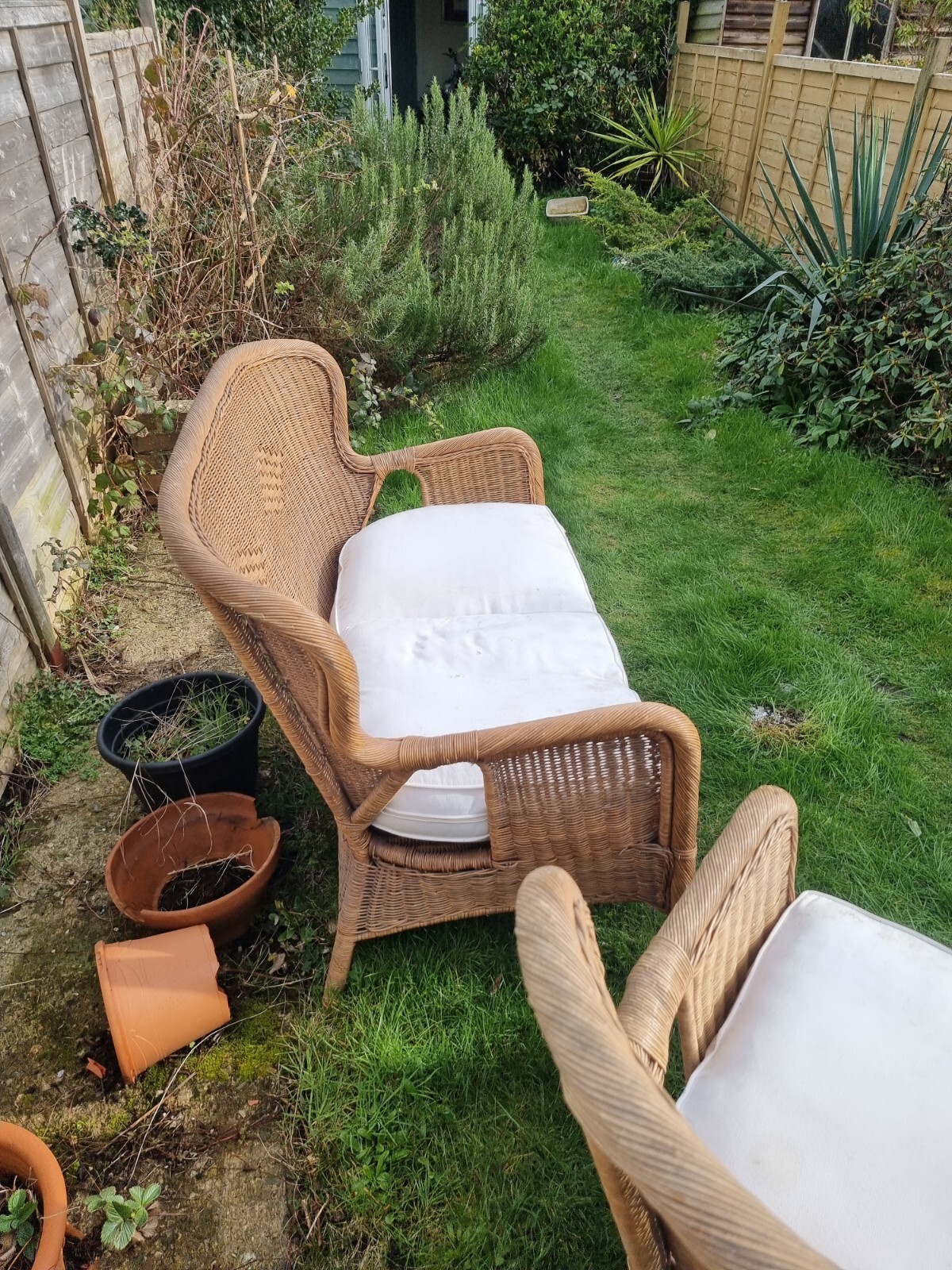 Natural wicker conservatory furniture used eBay