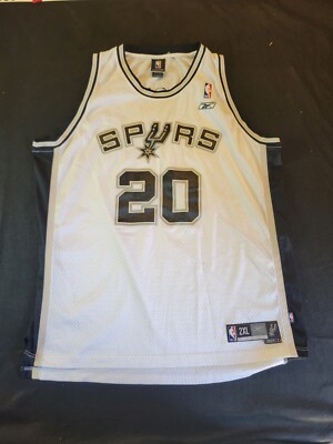 Vintage Reebok NBA San Antonio Spurs Manu Ginobili 20 Jersey Mens