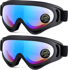 2-Pack Snow Ski Goggles, Snowboard Goggles for Men, Women, Youth, Kids, Boys or
