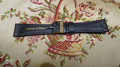 Bracelet De Montre Original Zenith Pour Homme En Cuir - Largeur 2cm, état Quasi Neuf, Occasion