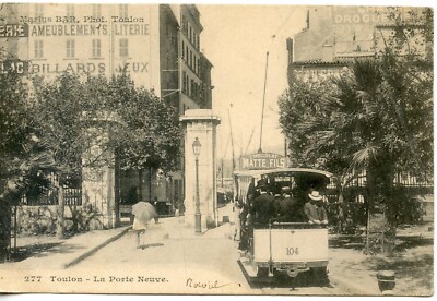 POSTCARD / LE VAR / TOULON LA PORTE NEW TRAM / fold top right corner