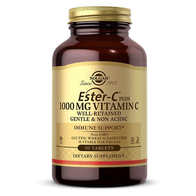 Solgar Ester-C Plus 1000 mg Vitamin C Ester-C Ascorbate Complex 90 Tablets