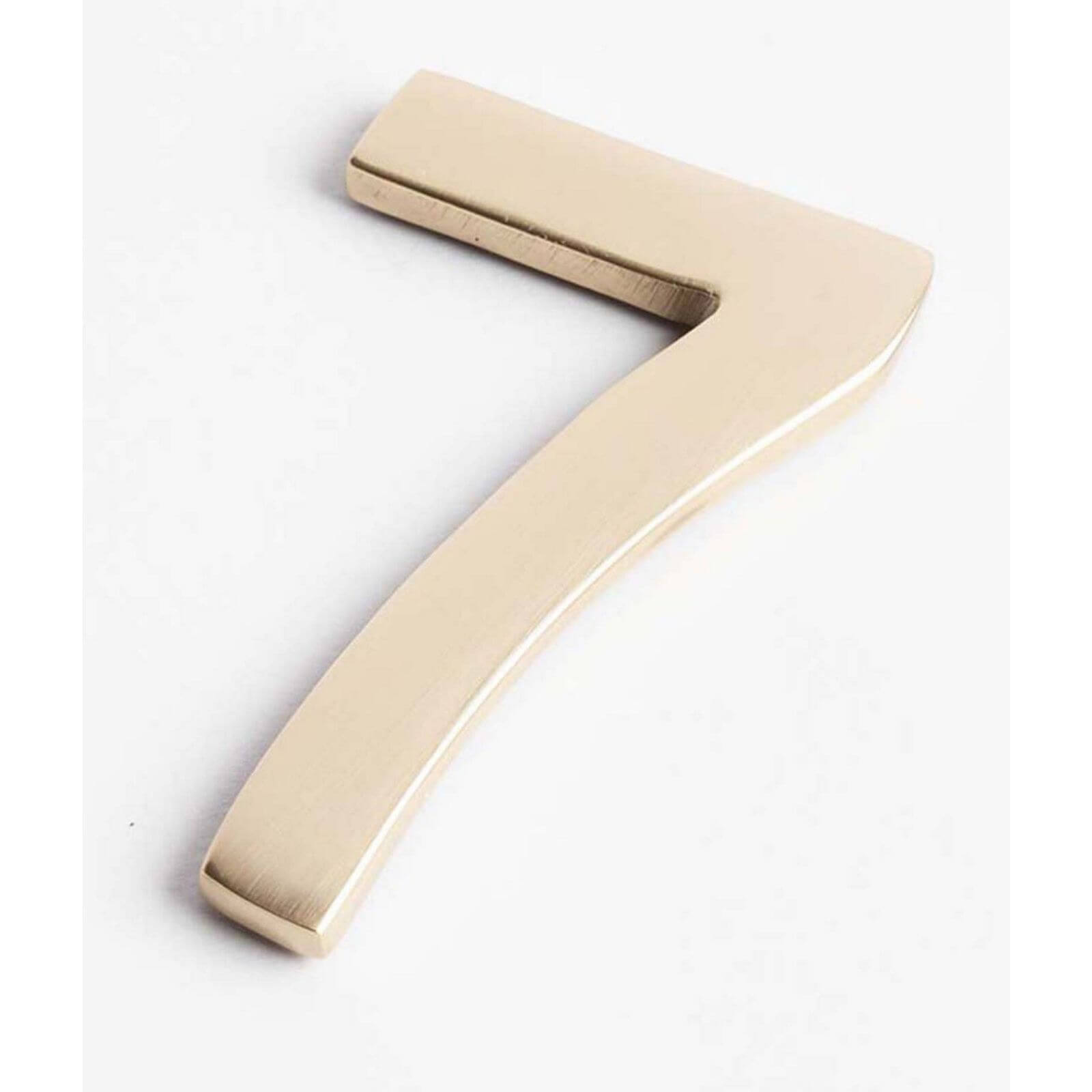 Sandleford Henley Self Adhesive Polished Brass House Number - 60mm - 7
