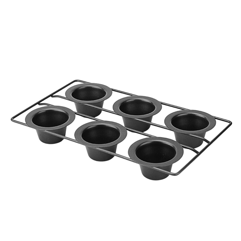 Ceramic Popover Pan Stainless Steel Popover Pans 6-Cavity Non