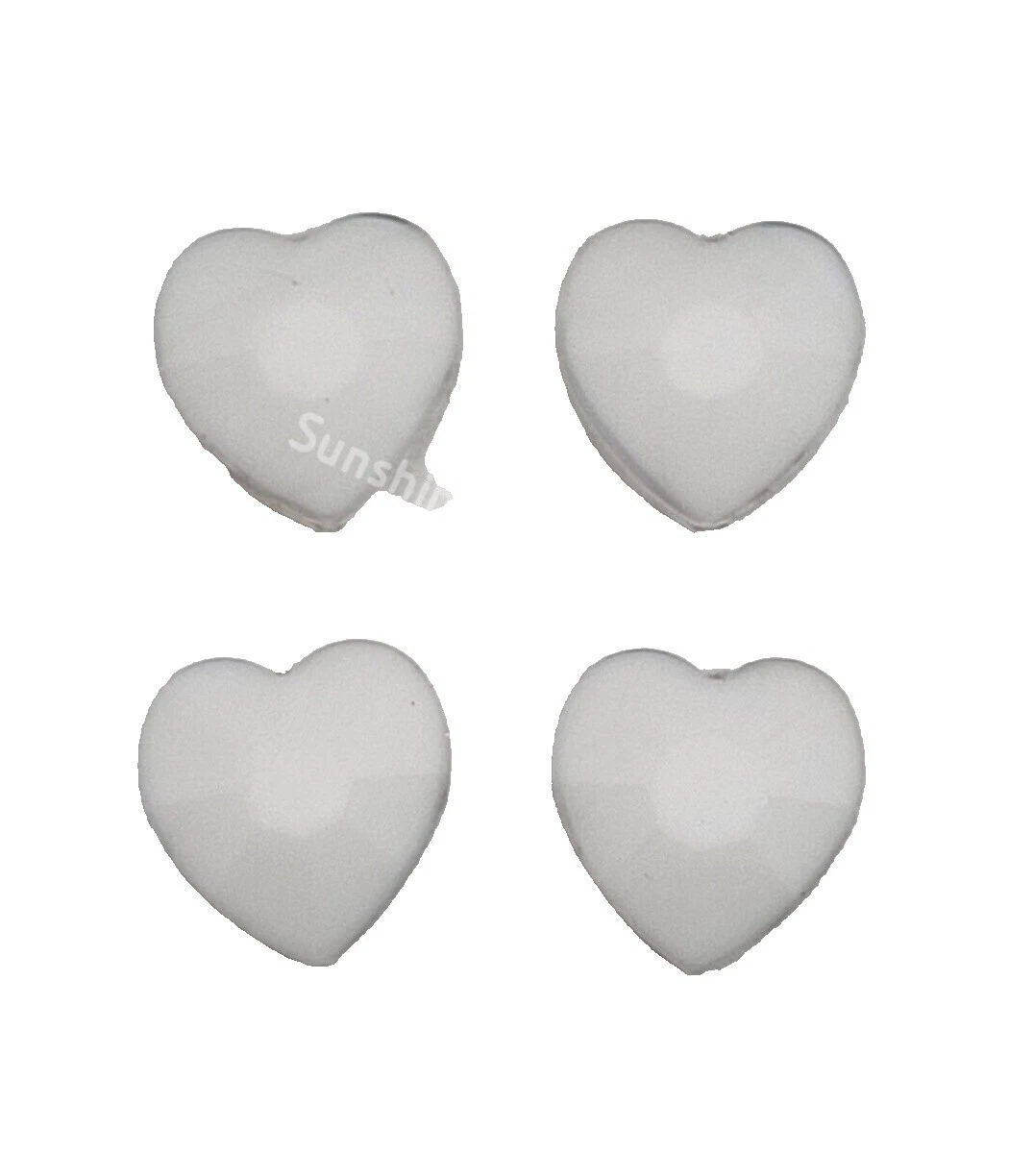 Heart White Jewelry Making Beads
