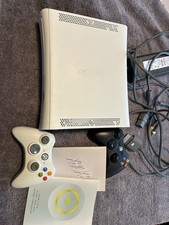 Xbox 360 console and two controllers with power supply works
