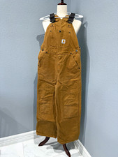 Cotton Canvas Brown 12 Youth Carhartt Workwear Utility Bib Overalls Double Knee
