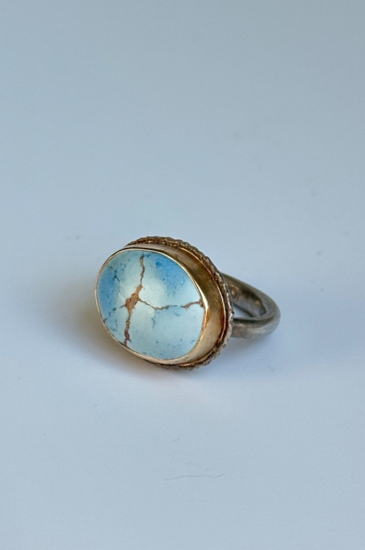 Jamie Joseph Turquoise Ring In Sterling Silver Size 7