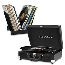 Victrola Journey  Bluetooth Suitcase Record Player with Matching Bridge Stan...