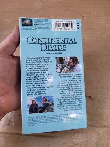 Continental Divide (VHS, 1997) Brand New Factory Sealed Watermarked - Picture 2 of 6