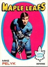 VINTAGE HOCKEY CARD 1971-72 OPC O-Pee-Chee Mike Pelyk Toronto Maple Leafs NO817